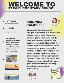  Welcome to Tara from Principal Campbell